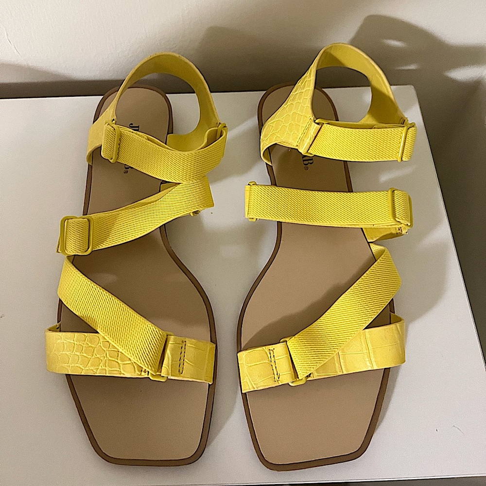 JustFab yellow sandals